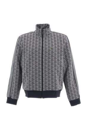 Lacoste Monogram Jacquard Zip Sweatshirt
