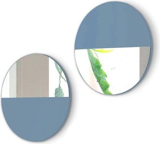HERDASA Lote De Dos Espejos De La Coelcci&oacute;n Aire, En Azul
