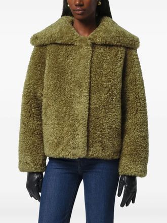 Apparis Collins wide-collar coat - women - Polyester/Recycled Polyester/Recycled Polyester/Polyester - S - Green