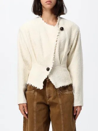 Isabel Marant Blazer doppiopetto in lana vergine con orlo asimmetrico