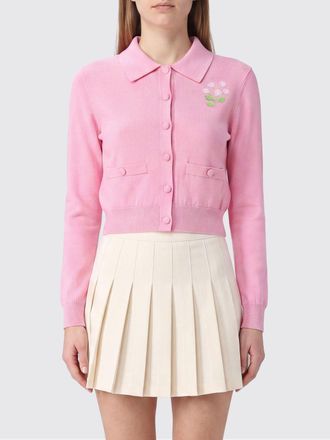 Self Portrait Slim Fit Floral-Detail 100% Wool Cardigan with Patch Pockets