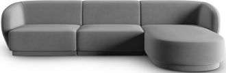 CXL by Christian Lacroix 4-Sitzer Designer Ecksofa Lionel - Samtbezug Grau