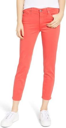 AG - Adriano Goldschmied The Prima Mid Rise Crop Cigarette Jeans in Faded Azalea at Nordstrom Rack, Size 24