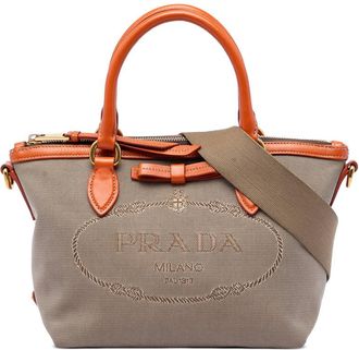 Prada Pre-owned Prada Canvas Canapa Logo Bow Satchel Ladies MYMIJEKU8KTVJJYP