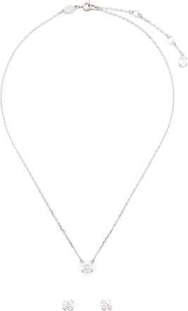 Swarovski Constella round-cut earrings - women - Brass/Swarovski Crystal - One Size - Silver