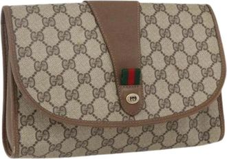 Gucci Pre-owned Plastic Clutch - Dames - Vintage Clutch - Beige - ONE Size - Vintage