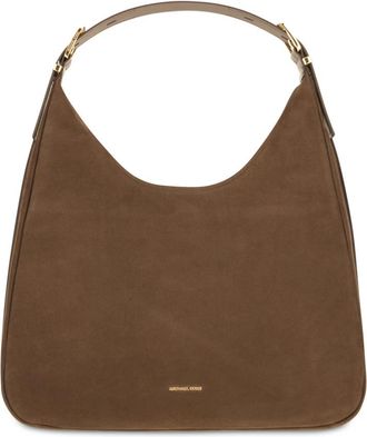 Michael Kors Nolita Large Nubuck Hobo Schoudertas - Dames - Schoudertassen - Bruin - ONE Size - Leer - Tassen