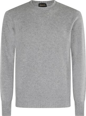 Drumohr Kasjmier Cirkelhals Trui Zacht Dubbel - Heren - Cashmere truien - Grijs - XL - Kasjmier - Truien & Vesten