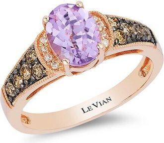Le Vian 14K Strawberry Gold 1.32 Ct. Tw. Diamond & Amethyst Ring