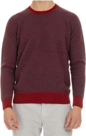 Drumohr Maglia Girocollo - Heren - Ronde hals truien - Rood - L - Wol - Truien & Vesten