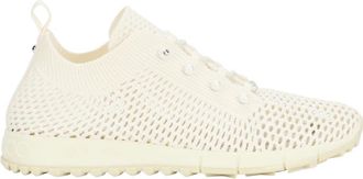 Jimmy Choo London Veles Knit Sneaker - Dames - Sneakers - Beige - 38 EU - Schoenen