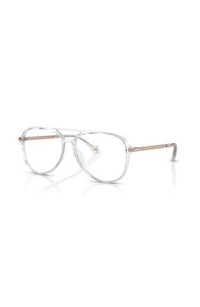 Michael Kors 56mm Pilot optical glasses in Transparent at Nordstrom