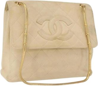 Chanel Pre-owned Cross Body Bags, female, Beige, Size: ONE SIZE Pre-owned Vintage Cross Body Bag