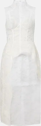 Acne Studios Floral cotton-blend lace corset dress