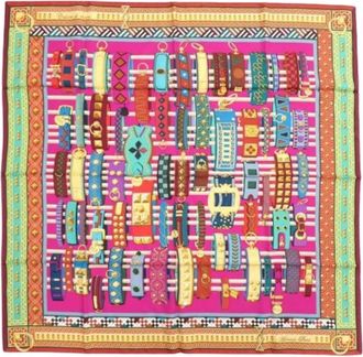 Herm&egrave;s Pre-owned Vintage Zijden Sjaal - Dames - Vintage Accessoires - Veelkleurig - ONE Size - Vintage