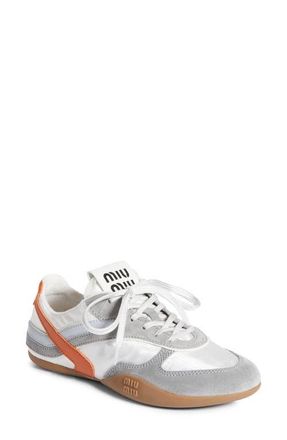 Miu Miu Gymnasium Low Top Sneaker in White at Nordstrom, Size 10.5Us