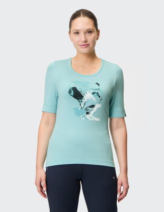 Joy Print-Shirt JOY SPORTSWEAR T-SHIRT OLGA, Damen, Gr. 36, blau (blau haze), Obermaterial: 95% Modal, 5% Elasthan, Shirts Print-Shirt