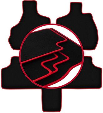 OEM Alfombrillas Carlux-red Para Chrysler Town&country Iv 7 Plazas (2000-2008)