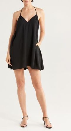 SIMKHAI Vicki V-Neck Minidress in Black at Nordstrom Rack, Size Large