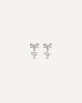 Self Portrait Double Bow Pearl Earrings Female UNI