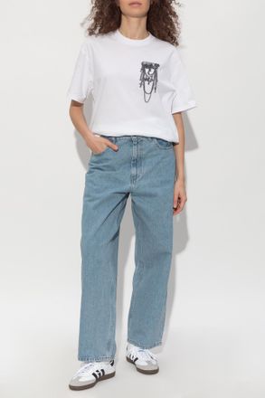 Carhartt Work in Progress T-shirt With Print, Womens, White