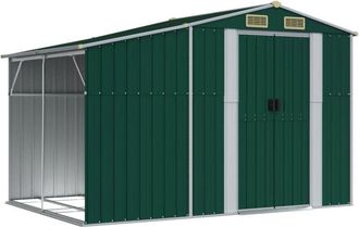 vidaXL Cobertizo de jardín acero galvanizado verde 277x192,5x179 cm Vidaxl