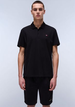 Napapijri Poloshirt NAPAPIJRI EALIS SS SUM, Herren, Gr. XXL, schwarz, Jersey, Obermaterial: 100% Baumwolle, h&uuml;ftlang, Shirts Poloshirt