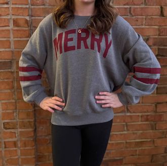 Chaser Merry Sweatshirt In Grey