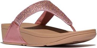 FitFlop Lulu Crystal Mix Metallic Sandals in Metallic Rust Rose at Nordstrom, Size 10