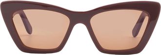 Ferragamo Salvatore Ferragamo Pink Cat Eye Ladies Sunglasses SF929S 209 55