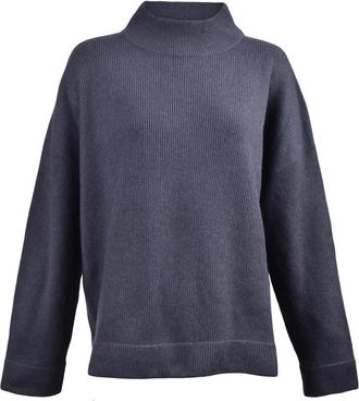 Brunello Cucinelli Night Sky Cashmere Mock Collar Sweater, Size X-Large