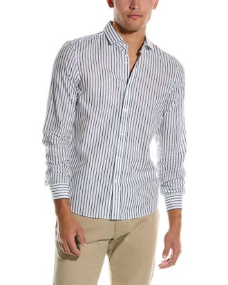 Brunello Cucinelli Leisure Fit Linen-Blend Shirt