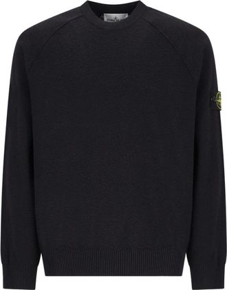 Stone Island Losvallende Sweater met Ronde Hals - Heren - Ronde hals truien - Blauw - 2XL - Katoen - Truien & Vesten