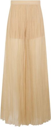 Alberta Ferretti Zijden Lange Rok - Dames - Maxi Rokken - Beige - XL - Leer - Rokken