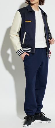 Lacoste Sweatpants With Logo Patch, Mens, Navy Blue