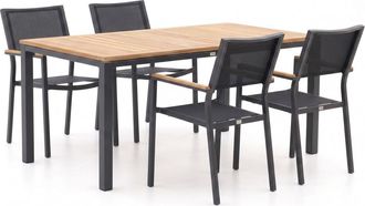 Bellagio la vita attrattiva Bellagio Roma/Linosa 180cm dining tuinset 5-delig stapelbaar
