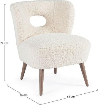 BIZZOTTO Sill&oacute;n Cortina Vintage De Madera Y Tela