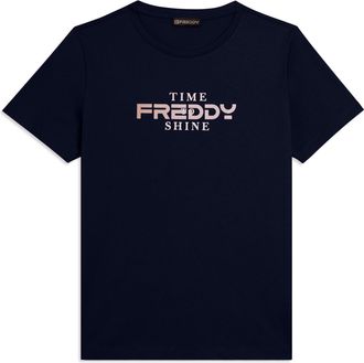 Freddy T-shirt Comfort Fit con Logo FREDDY e Slogan Time Shine
