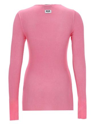 Msgm Viscose Blend T-Shirt - Pink
