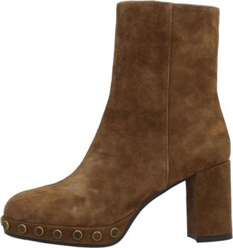 Noa Harmon Beth Enkelboot - Dames - Schoenen - Bruin - Maat: 40 EU Zijde