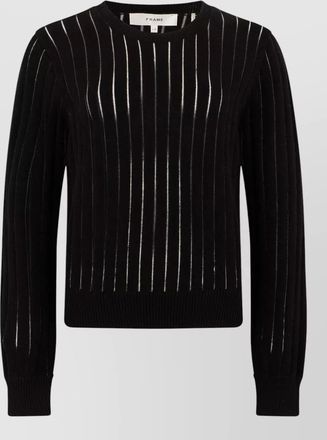 Frame Denim knit sweater crew neck vertical stripes