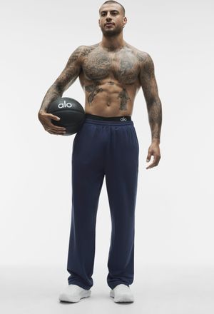 Alo | Double Take Straight Leg Pants in Navy, Size: Medium