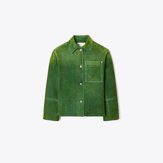 Tory Burch Womens Denim Barn Jacket, size XS