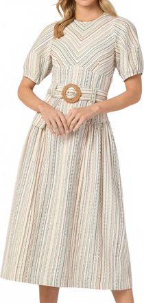 Shoshanna Jessie Midi Dress In Multi Stripe