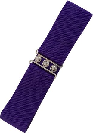 Banned Retro Vintage 1950s Elasticated Wide Nurse Belt - Purple (L)