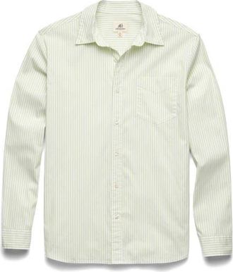 Surfside Supply Co. Brian Pinstripe Shirt in Margarita Green at Nordstrom, Size Xx-Large