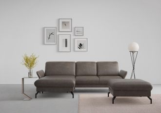 Sit&more Ecksofa »Fashion L-Form« wahlweise mit Kopfteilverstellung und Vorziehsitz, motorisch