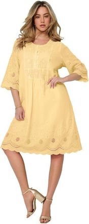 Roaman's Cotton Lace Dress in Banana at Nordstrom, Size 16