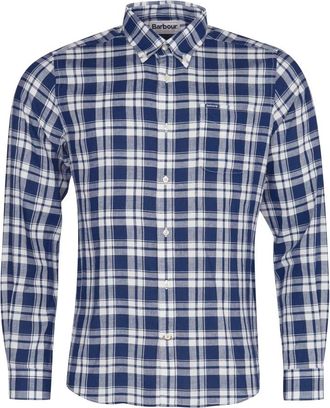 Barbour Drakewall Shirt - Heren - Casual Overhemden - Blauw - S - Leer - Overhemden