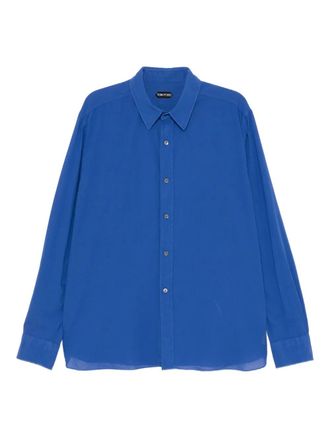 Tom Ford cotton shirt - men - Cotton - 44 - Blue
